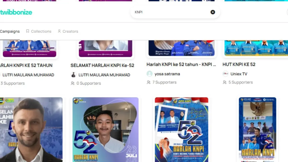Link Twibbon Harlah ke-52 KNPI