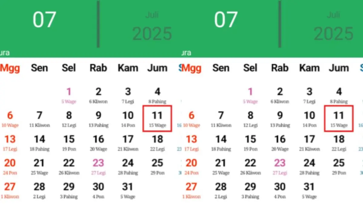 Mengenal Kalender Jawa Bulan Juli