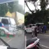 Truk Boks Tabrak Pohon di Cipanas, Mobil Ringsek-Sopir Selamat