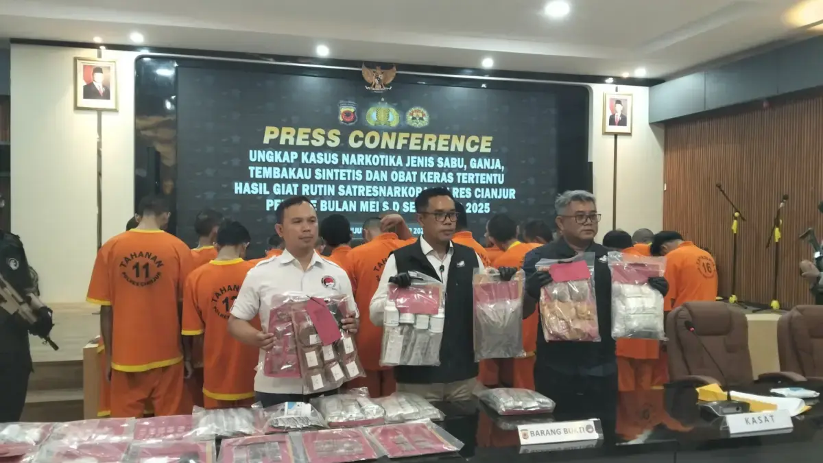Polisi Tangkap 53 Tersangka Kasus Narkoba di Cianjur