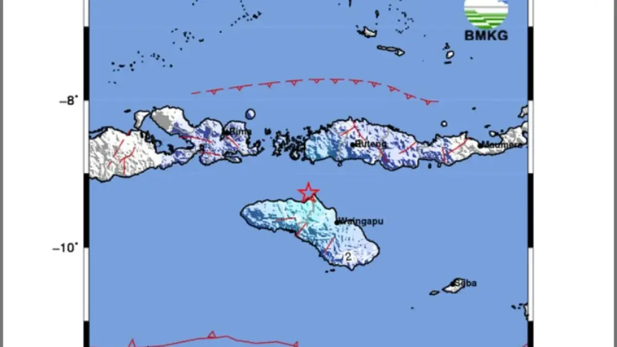 Gempa Magnitudo 4,9 Guncang Sumba Timur