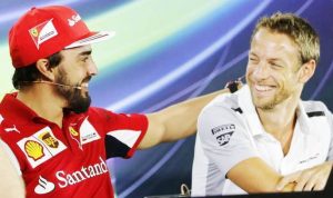 F1 Jenson Button dan Fernando Alonso