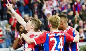 ISTIMEWA KEJAR JUARA: Bayern Muenchen akan mencetak hattrick juara di pentas Bundesliga seiring kemenangan 1-0 atas Hertha Berlin.