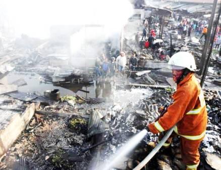 Tangani Enam Kejadian KEBAKARAN PASAR GEDEBAGE