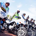 Istimewa SIGAP: Petugas khusus operasi ketupat saat mengikuti apel di Mabes Polri belum lama ini.