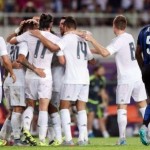 TERTUNDUK: Pemain Inter Milan Jesus, tertunduk lesu usai gawangnya kembali kebobolan oleh Real Madrid, dalam International Champions Cup (IIC) 2015 3-0 tanpa balas. kemarin, (27/7).