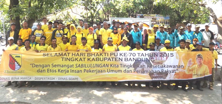 FC-UPTD PU Bina Marga Wilayah Banjaran Gelar Opsih Sabilulungan Hari Bakti PU operasi bersih Hari Bakti PU ke 70