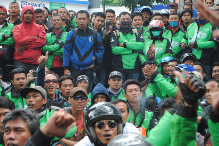 Ilustrasi Demo driver Taksol yang akan digelar hari ini.