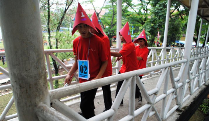 Penyandang Disabilitas Ikuti Reli Tongkat Rally Tongkat Disabilitas