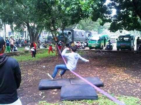 Soreang Mulai Dijangkiti Demam Slackline