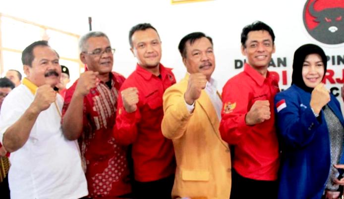 Iskandar Merasa Cocok Bersama PDIP Deklarasi koalisi hanura-pdip