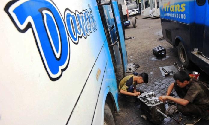 Kondisi Bus Damri yang mengalami kesulitan operasional karena Masa Pandemi (Dok Jabarekspres)