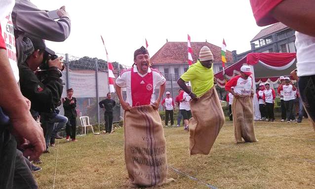 Andi Mallarangeng Balap Karung, SDA Jadi Penonton hut RI lapas
