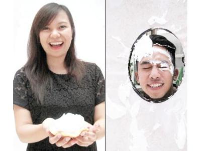 Lempar Pancake ke Wajah Volunteer hollowen