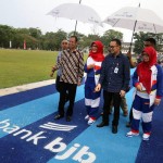 Bank bjb Sumbang CSR Air Mancur, Trek Lari dan Perpustakaan di Gasibu
