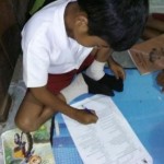 Puluhan Siswa UTS di Pengungsian