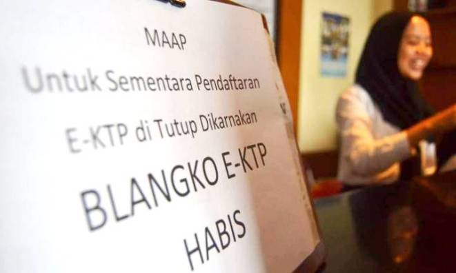 Blanko e-KTP Kurang 40 Ribu