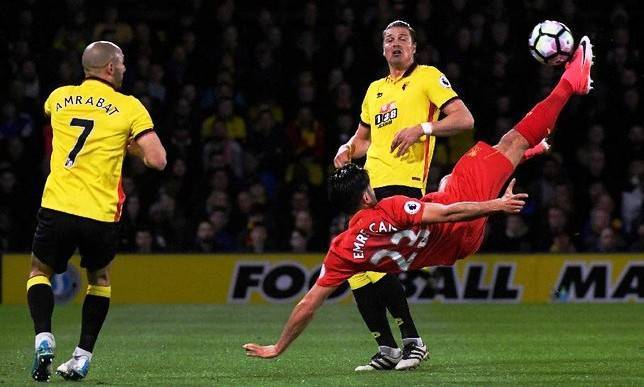 Gol Salto Emre Can Dinobatkan jadi Gol Terbaik Premier League Gol Salto Emre Can Dinobatkan jadi Gol Terbaik Premier League