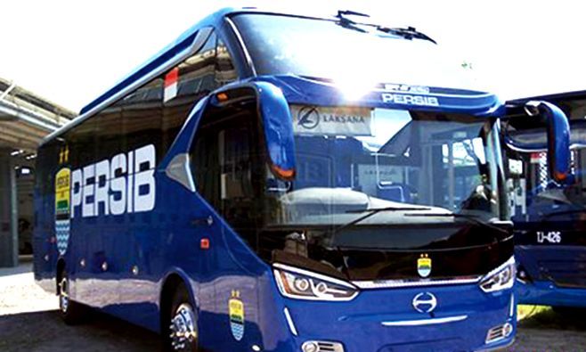 Persib Pamer Bus Baru Mirip Barcelona bus anyar persib