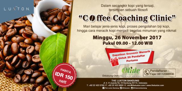 Coffee Coaching Clinic Sesi Dua di The Luxton Bandung