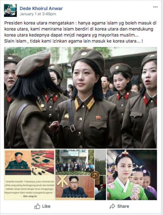 Hoax Korut Menuju Negara Islam