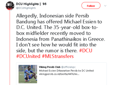 Michael Essien ke DC United?