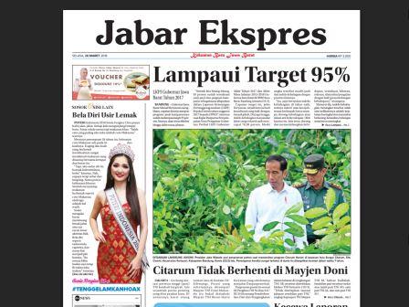 e-Paper Jabar Ekspres Edisi 20 Maret 2018