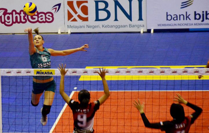 Tim Voli Putri BNI Taplus Tumbangkan Bekasi BVN