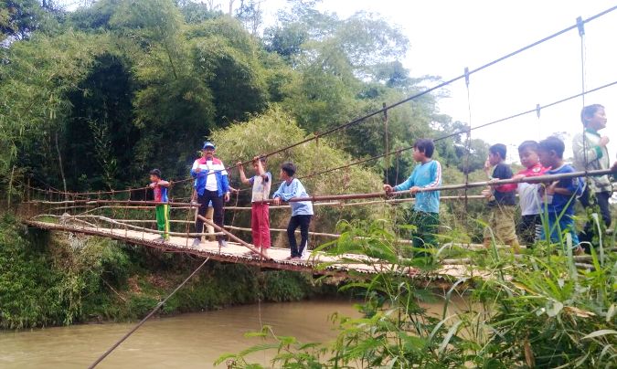 Pertamina Bantu Pembangunan Jembatan Nawacita #4 di Sukabumi
