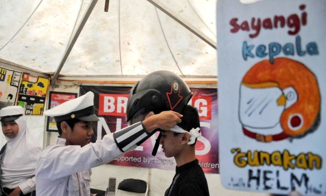 55 Persen Pelajar Tak Pakai Helm