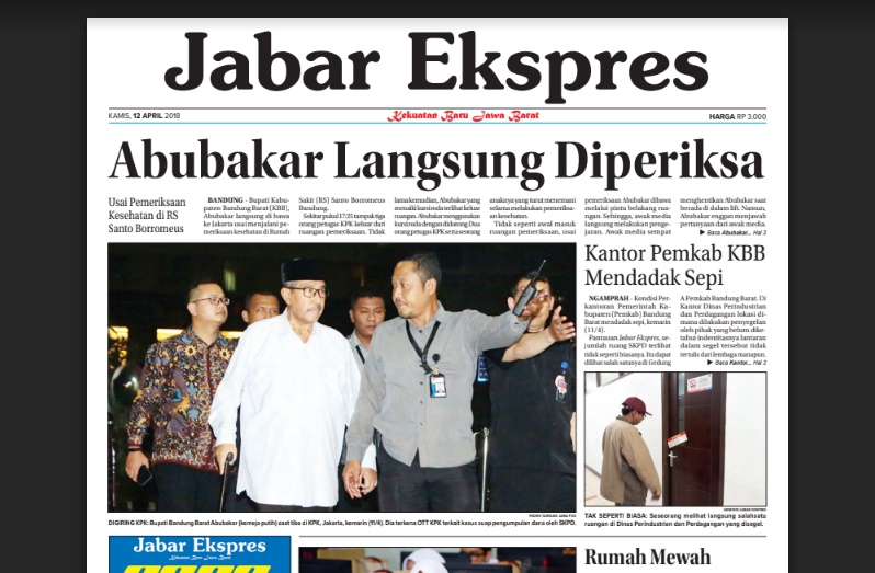 e-Paper Jabar Ekspres Edisi 12 April 2018