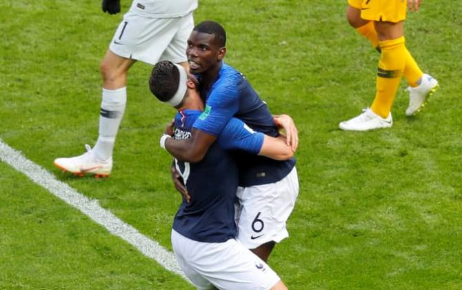 Paul Pogba Bawa Prancis Taklukkan Australia 2-1