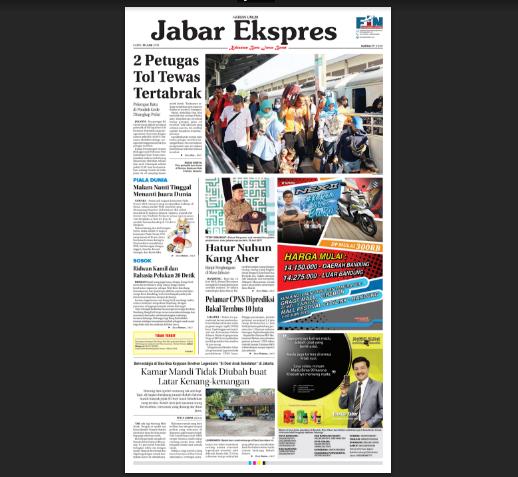 e-Paper Jabar Ekspres Edisi 14 Juni 2018