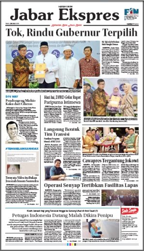 e-Paper Jabar Ekspres Edisi 25 Juli 2018