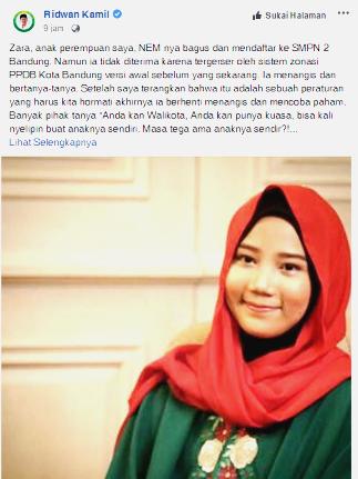 Anak Wali Kota Tak Lolos SMP Negeri