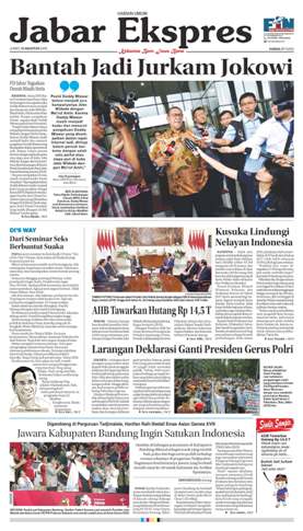 e-Paper Jabar Ekspres Edisi 31 Agustus 2018