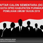 Pengumuman Penetapan Daftar Calon Sementara Anggota DPRD Kabupaten Purwakarta Pemilu 2019