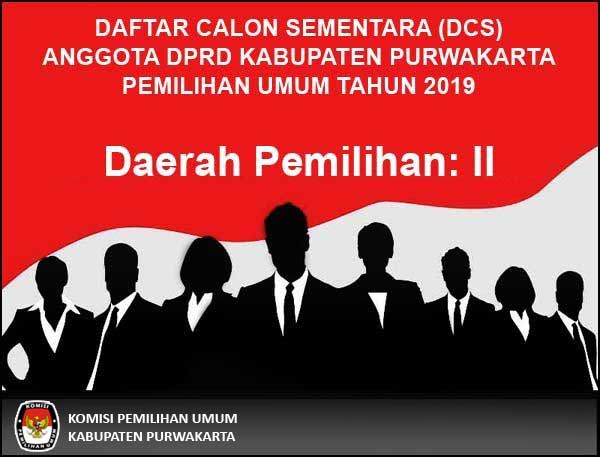 Daftar Calon Sementara Anggota DPRD Kabupaten Purwakarta Pemilu 2019, DAPIL II