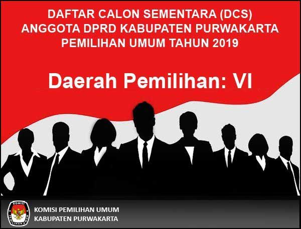 Daftar Calon Sementara Anggota DPRD Kabupaten Purwakarta Pemilu 2019, DAPIL VI