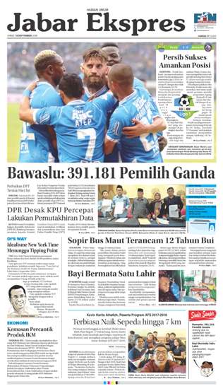 e-Paper Jabar Ekspres Edisi 14 September 2018