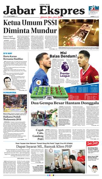 e-Paper Jabar Ekspres Edisi 29 September 2018