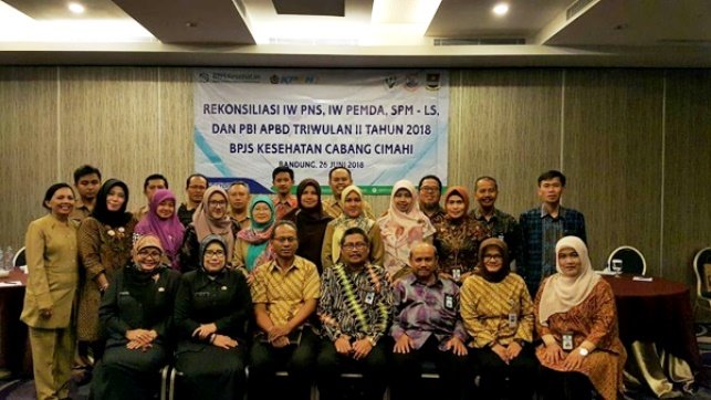 BPJS Kesehatan Cimahi Selenggarakan Rekonsiliasi Data Iuran Wajib Pemda dan PBI APBD Triwulan II 2018