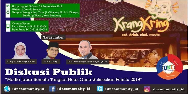 Tangkal Hoax, DNCommunity Gelar Diskusi Publik