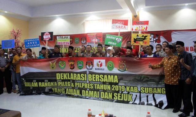 Semua Elemen Berkomitmen Wujudkan Pemilu Damai deklarasi pemilu damai