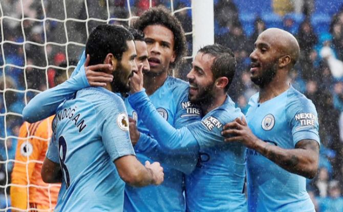 Manchester City Pesta Gol ke Gawang Cardiff City Manchester City Pesta Gol ke Gawang Cardiff City
