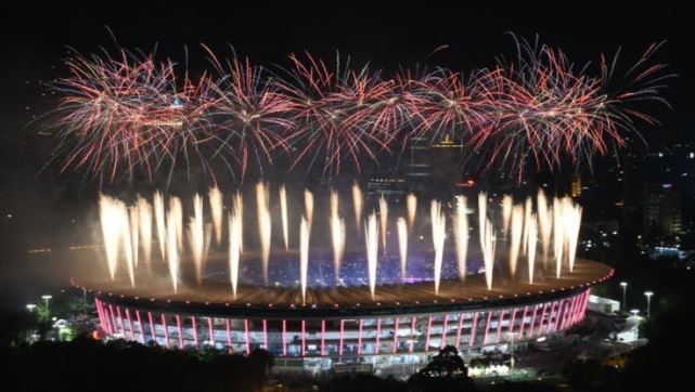 Hujan  Iringi Penutupan Asian Games