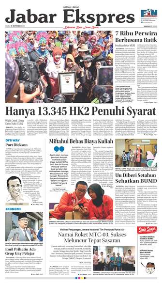 e-Paper Jabar Ekspres Edisi 10 Oktober 2018