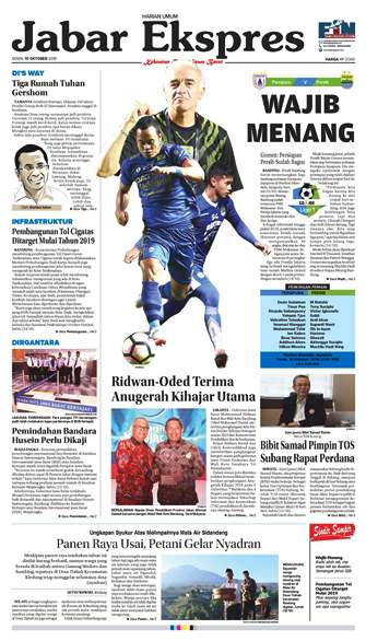 e-Paper Jabar Ekspres Edisi 15 Oktober 2018