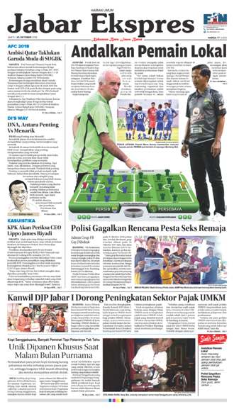 e-Paper Jabar Ekspres Edisi 20 Oktober 2018 e-Paper Jabar Ekspres Edisi 20 Oktober 2018