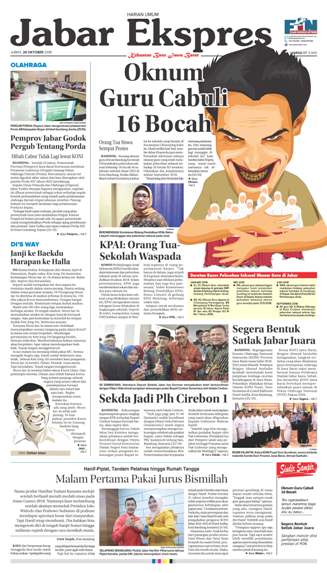 e-Paper Jabar Ekspres Edisi 26 Oktober 2018